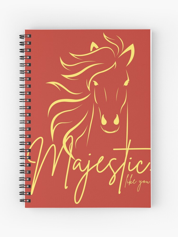 Thumbnail 1 of 3, Journal, Red Yellow "Majestic ... like you" Horse designed and sold by DesignsbyEH.
