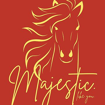 Artwork thumbnail, Red Yellow "Majestic ... like you" Horse by Dream Big! by E. H.