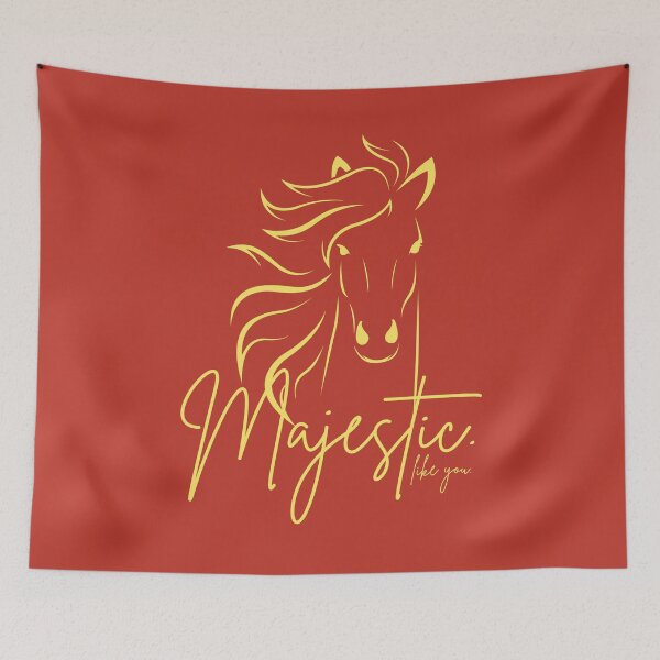 Item preview, Red Yellow "Majestic ... like you" Horse  designed and sold by Dream Big! by E. H..