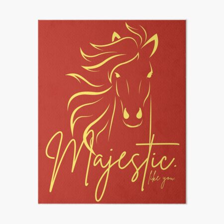 Item preview, Red Yellow "Majestic ... like you" Horse  designed and sold by Dream Big! by E. H..