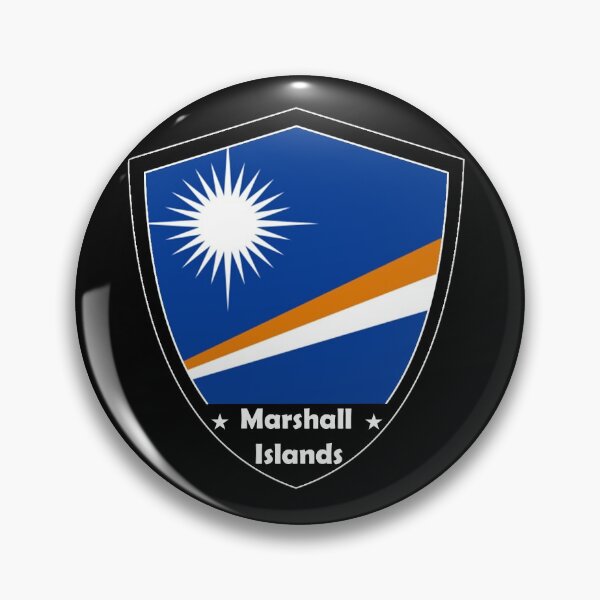 Item preview, Marshall Islands Flag Badge designed and sold by Gina-Driada.