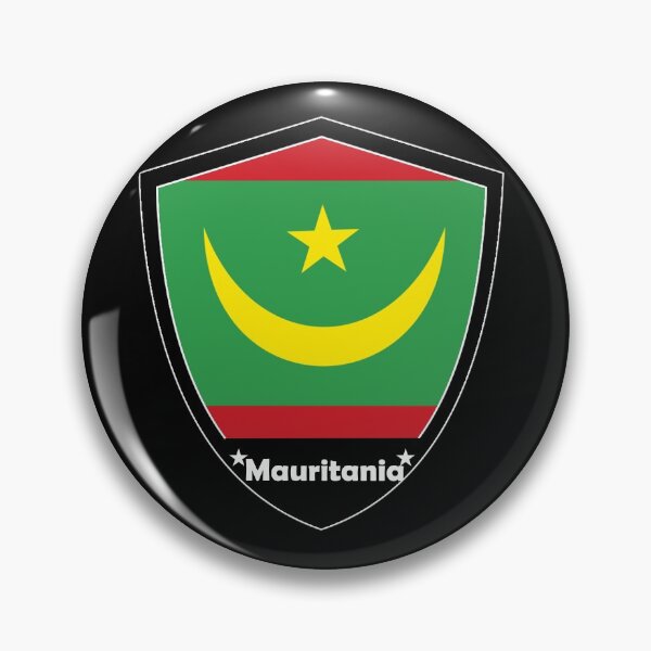 Item preview, Mauritania Flag Badge designed and sold by Gina-Driada.