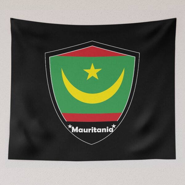 Item preview, Mauritania Flag Badge designed and sold by Gina-Driada.