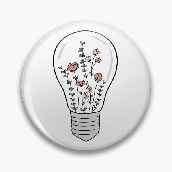 Item preview, Light Bulb with Pink Flowers designed and sold by jamiemaher15.
