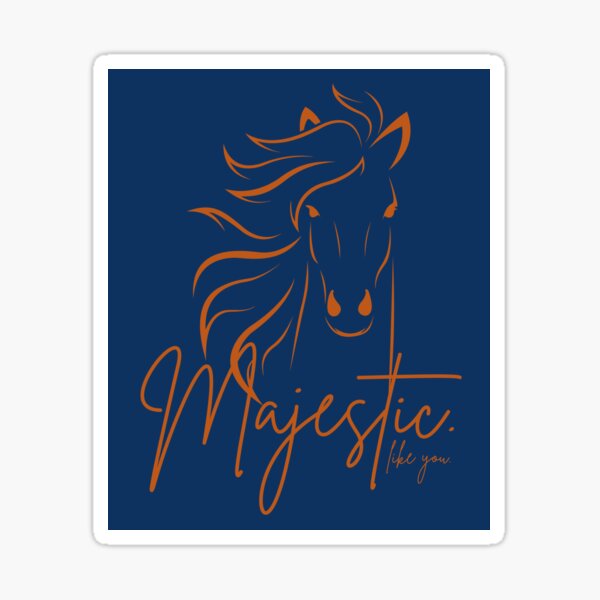 Item preview, Blue Orange "Majestic ... like you" Horse  designed and sold by Dream Big! by E. H..
