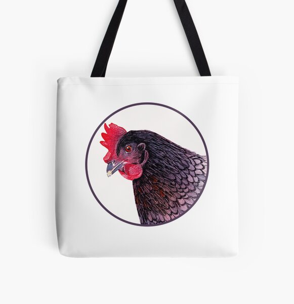Lavender Hen All Over Print Tote Bag