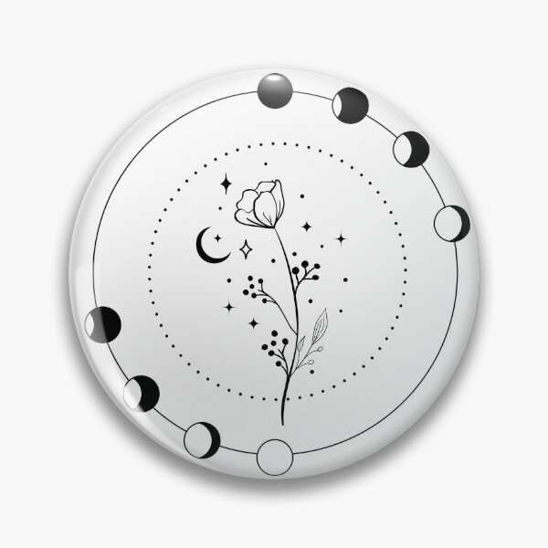Item preview, Floral Witchy Moon Phase designed and sold by LoopyGalaxy.