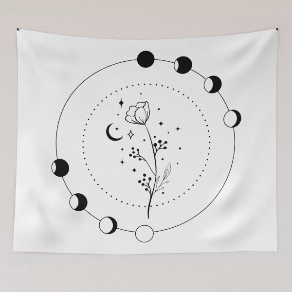 Item preview, Floral Witchy Moon Phase designed and sold by LoopyGalaxy.