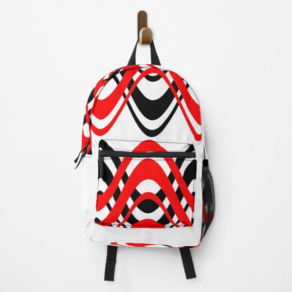 Item preview, WAVES PATTERN, OP-ART, RED/BLACK HORIZONTAL designed and sold by 5hertz.