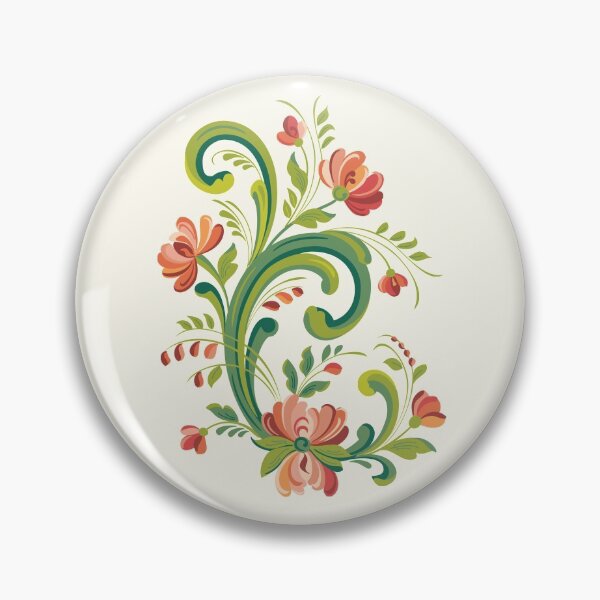 Item preview, Rosemaling Red and Pink designed and sold by Barbara Pixton.