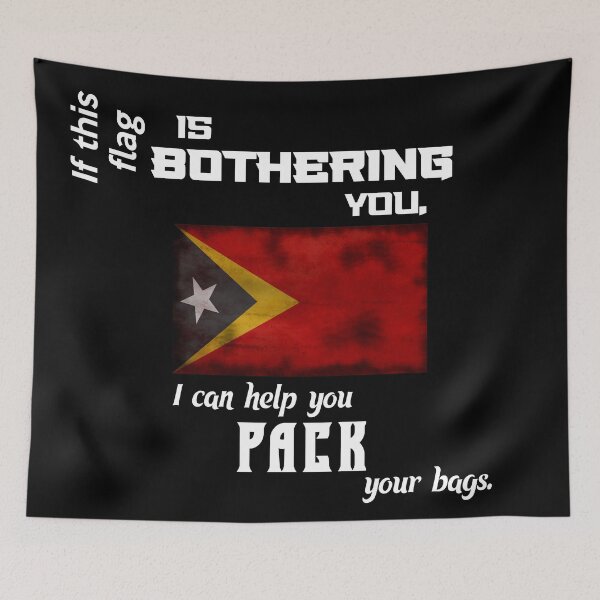 Item preview, East Timorese flag - pack your bags designed and sold by 2Girls1Shirt.