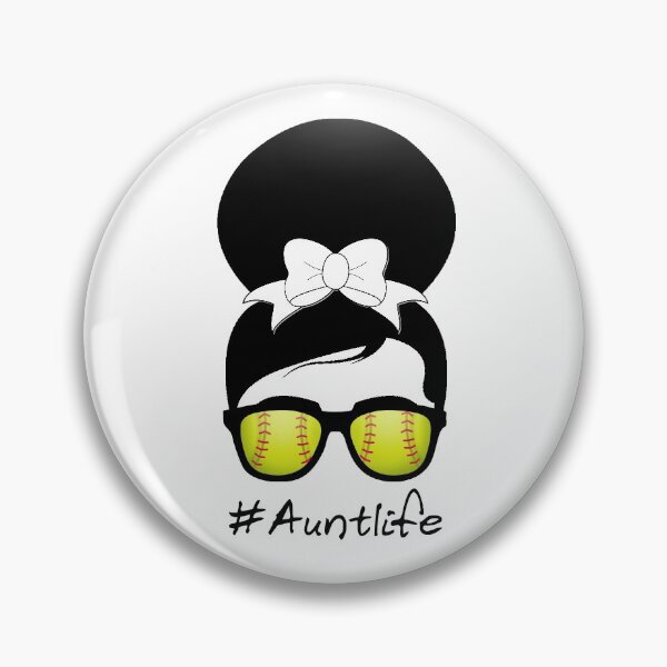 Item preview, Funny Aunt Life Softball Messy Bun Auntie For Mother's Day designed and sold by issambak.
