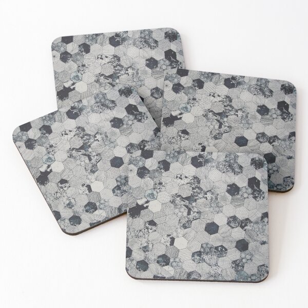 Item preview, black grey blue mosaic abstract  designed and sold by N' ajjer.