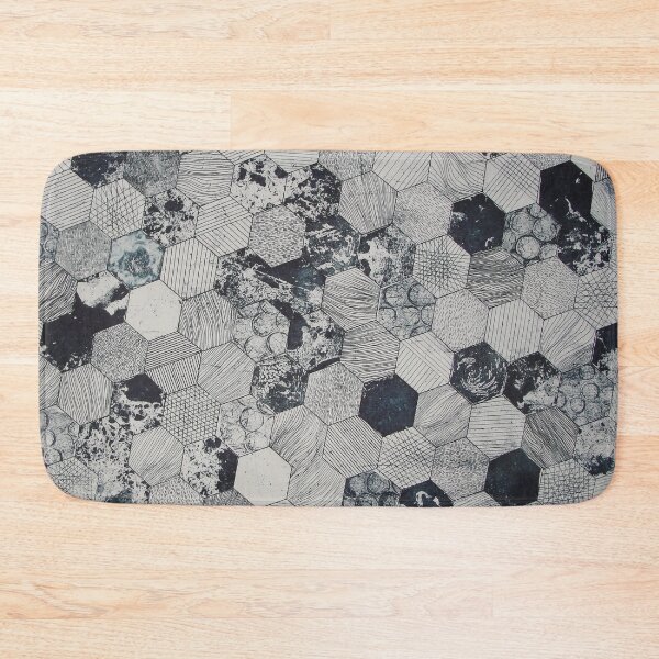 Item preview, black grey blue mosaic abstract  designed and sold by N' ajjer.
