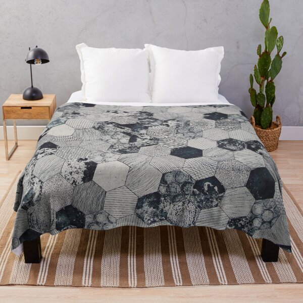 Item preview, black grey blue mosaic abstract  designed and sold by N' ajjer.