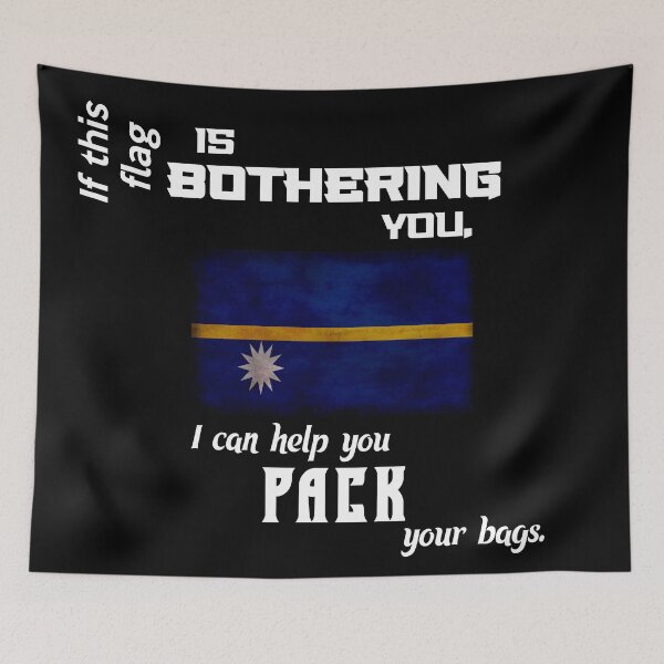 Item preview, Nauruan flag - pack your bags designed and sold by 2Girls1Shirt.