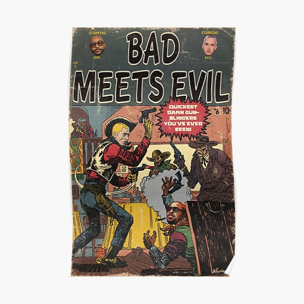 Bad Meets Evil - Comic Book Parody Poster