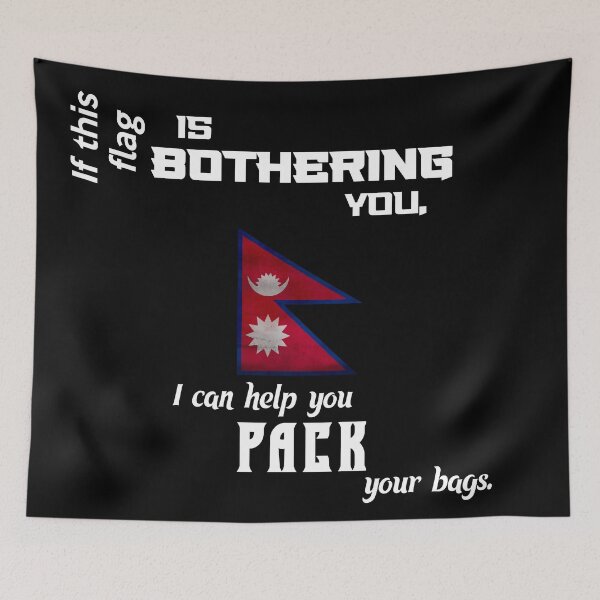Item preview, Nepalese flag - pack your bags designed and sold by 2Girls1Shirt.