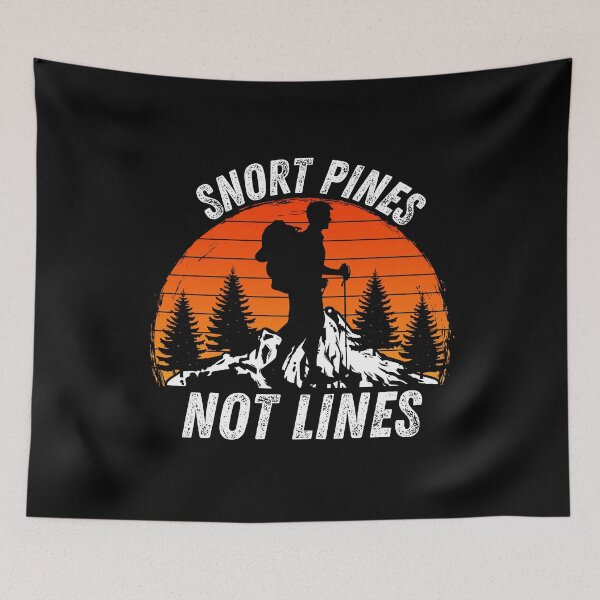 Item preview, Snort Pines Not Lines - Funny Retro Vintage Nature Hiking designed and sold by Passion Isles.