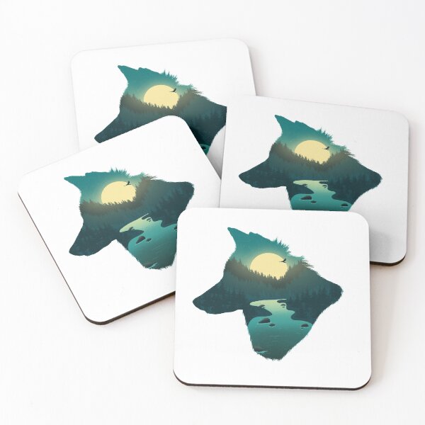 Item preview, Minimalist Landscape Wolf designed and sold by LeahsColorBox.