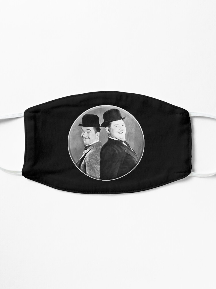 Alternate view of LAUREL AND HARDY. Stan Laurel and Oliver Hardy in their 1939 feature film called The Flying Deuces. Mask