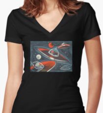 Wheeeee Women's Fitted V-Neck T-Shirt