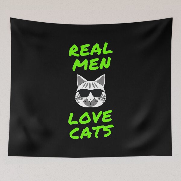 Item preview, Real men love cats designed and sold by CoolHippoQuotes.