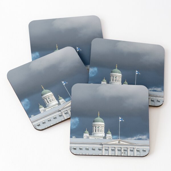 Item preview, Main green dome of white Helsinki Cathedral designed and sold by lena-maximova.