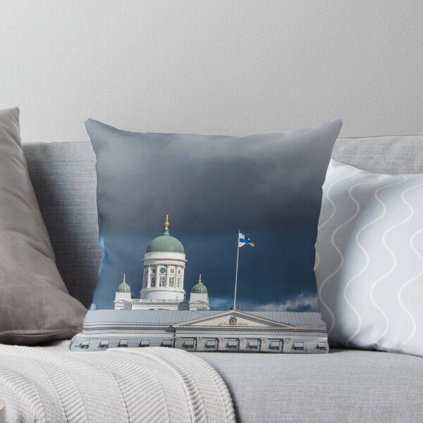 Item preview, Main green dome of white Helsinki Cathedral designed and sold by lena-maximova.