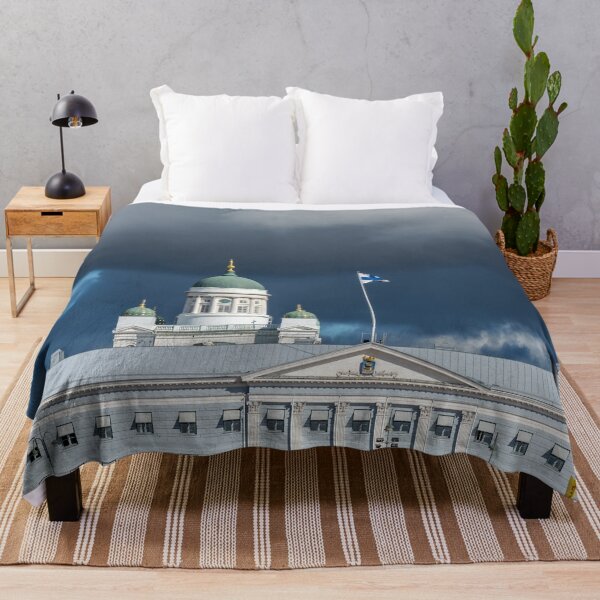Item preview, Main green dome of white Helsinki Cathedral designed and sold by lena-maximova.