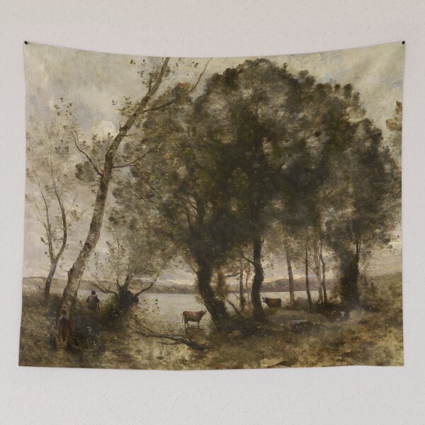 Item preview, The Lake By Jean-Baptiste-Camille Corot designed and sold by sunny-007.