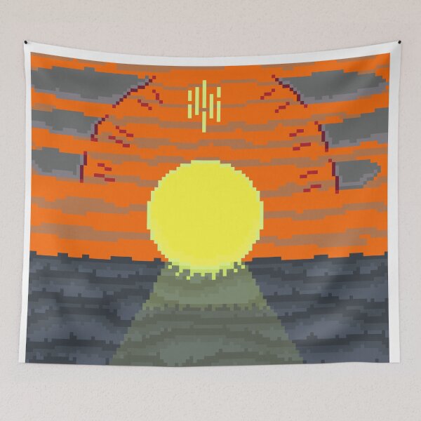 Item preview, Pixelated Sunset Energy Ball designed and sold by For the love of Pixels.