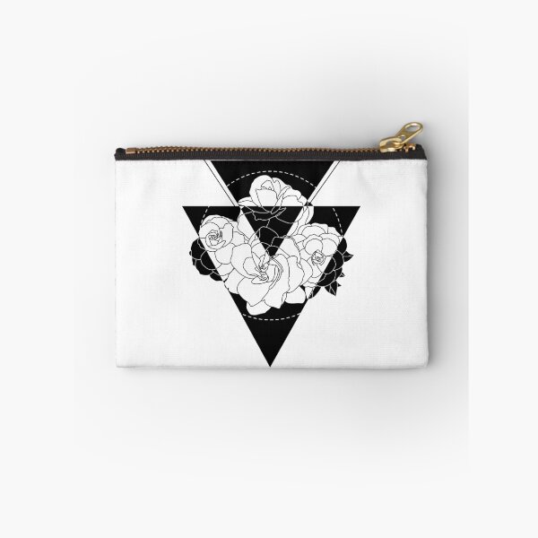Item preview, Line Roses in Triangles | Black and White Flowers designed and sold by Edgy--Girl.
