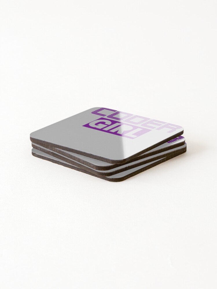 Thumbnail 4 of 5, Coasters (Set of 4), Coder Girl Programming And Coding designed and sold by ByTekk.