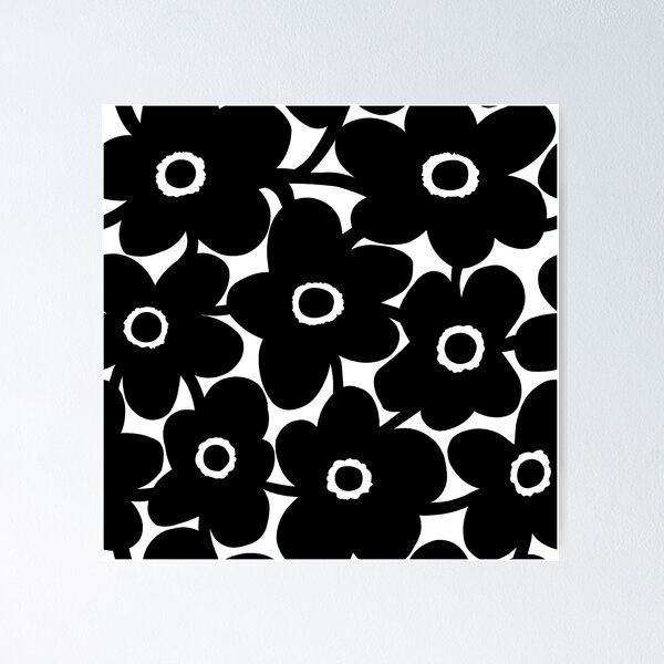 Item preview, Bold Flowers - Black and White designed and sold by Artberry.
