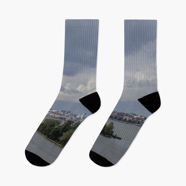 Item preview, Lonna island with Helsinki cityscape in back designed and sold by lena-maximova.
