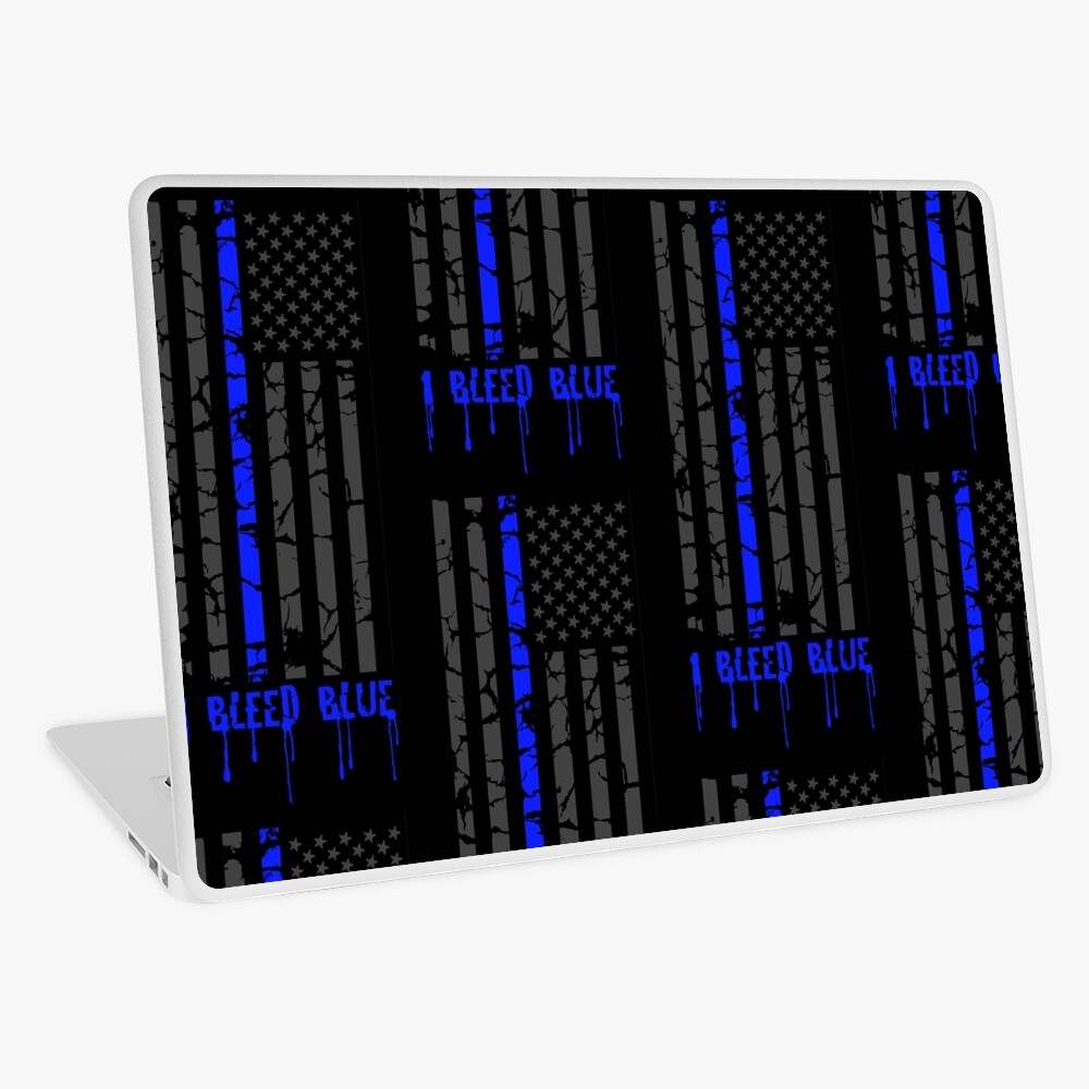 Dünne blaue Linie - ich blute blau Laptop Folie