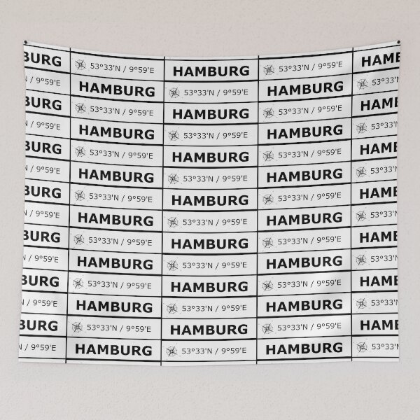 Item preview, Hamburg Location Coordinates designed and sold by Lees Tees.