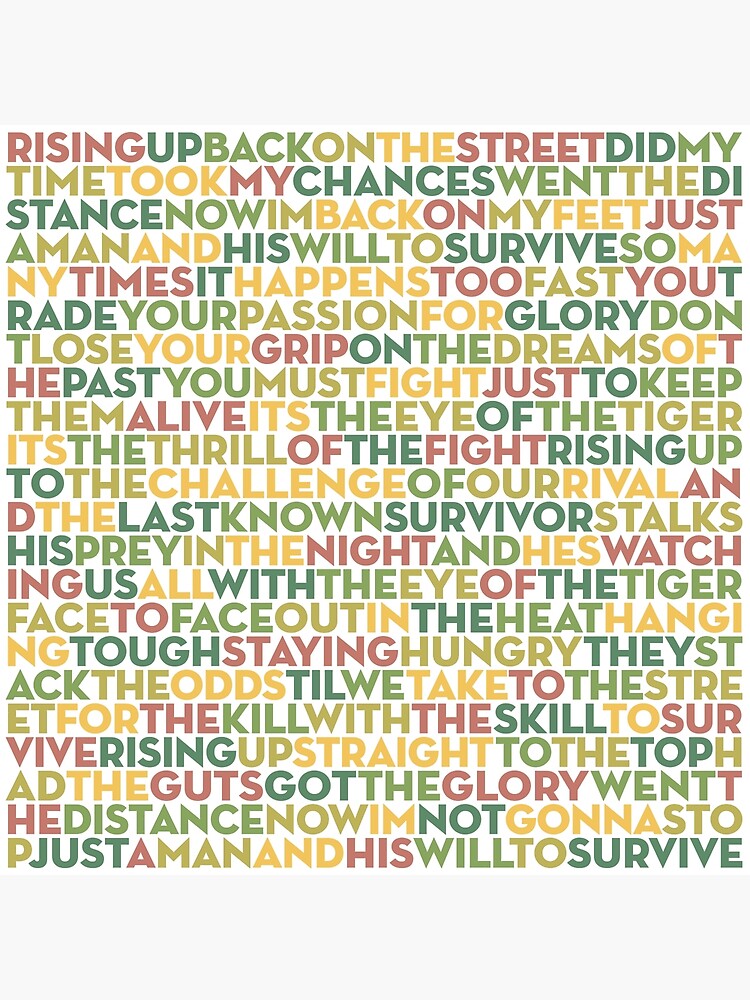 Eye of the Tiger - Survivor (lyrics) v.1 | Poster