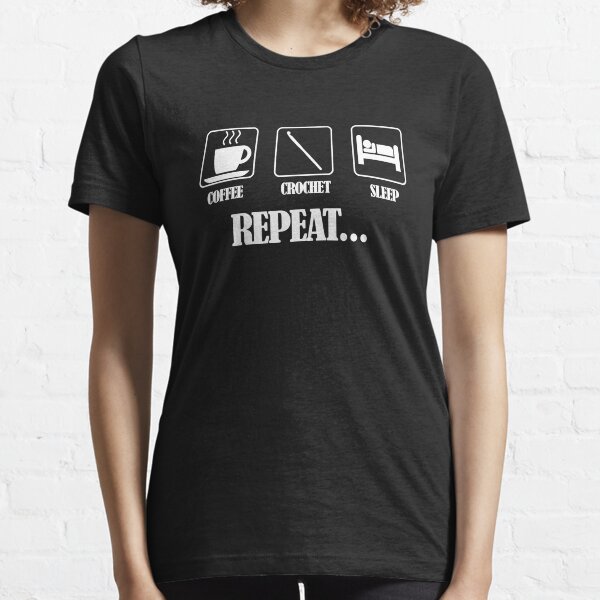 Coffee Crochet Repeat Dark Essential T-Shirt