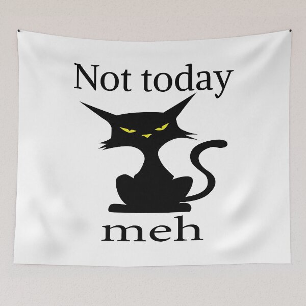 Item preview, Not Today Meh Cat designed and sold by CreativeBel.