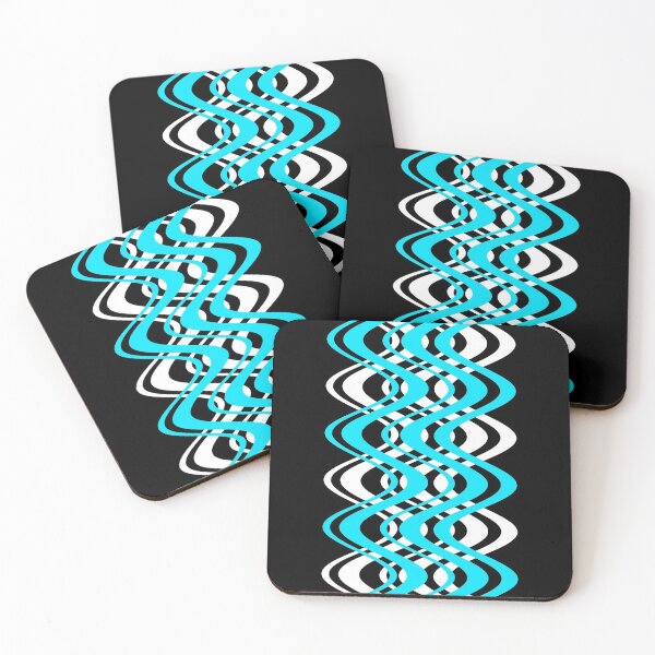 Item preview, WAVES PATTERN. MID CENTURY MODERN. BLUE/WHITE VERTICAL designed and sold by 5hertz.