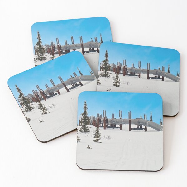 Item preview, Pipeline carrying crude oil through the Alaska Mountains designed and sold by Alaskandreamer.