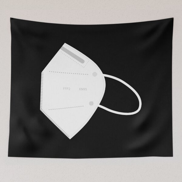 Item preview, Medical mask, ffp2 kn95 disposable face mask, doctor mask from the left side. Face mask with safety requirements, product imprint FFP2 KN95 respiratory protection mask designed and sold by Marcin Adrian.