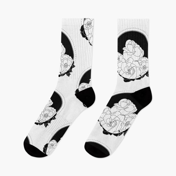 Item preview, Roses in Circle | Black and White Flowers designed and sold by Edgy--Girl.
