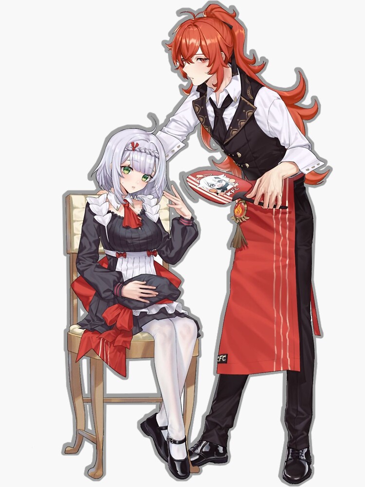 "Diluc & Noelle " Sticker by Nenacha Redbubble