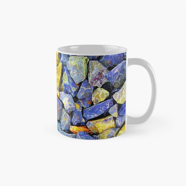 Item preview, blue and yellow coloful gravel stones pattern designed and sold by N' ajjer.
