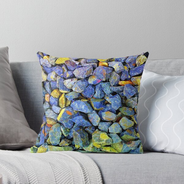 Item preview, blue and yellow coloful gravel stones pattern designed and sold by N' ajjer.