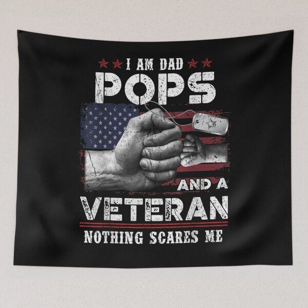 Item preview, I'm A Dad Pops Veteran Nothing Scares Me Fathers Day  designed and sold by beatabea.