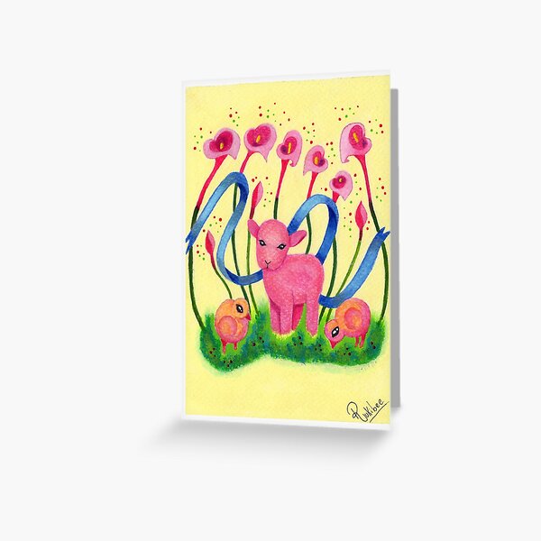 Easter Lamb Greeting Card